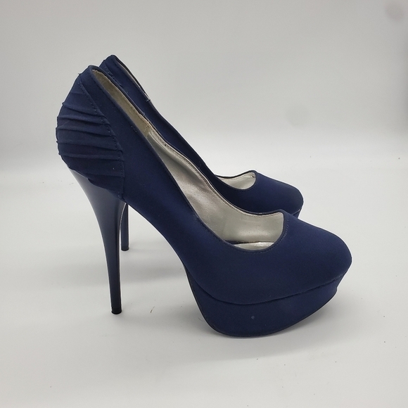 Deb Stiletto Heel Pumps Women's 7 Navy Blue - Picture 9 of 12